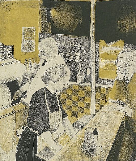 Hockney, Fish and Chip Shop, 1954