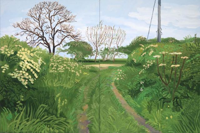 David Hockney- Woldgate lane to Burton Agnes, 2007