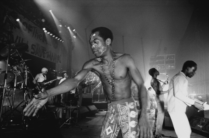 Fela Kuti photographed by Bernard Matussière