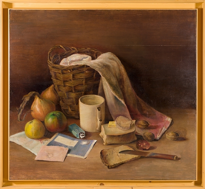 Still Life with Bread painted by Vught inmate, Johan van Zweden